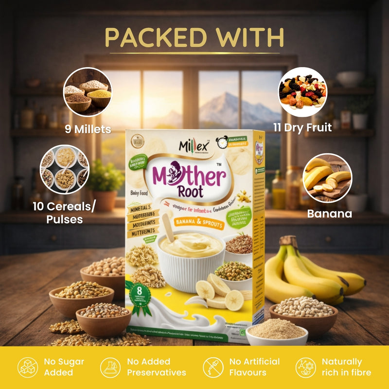 MotherRoot | Banana & Sprouts (Each 400 G) - Value Packs