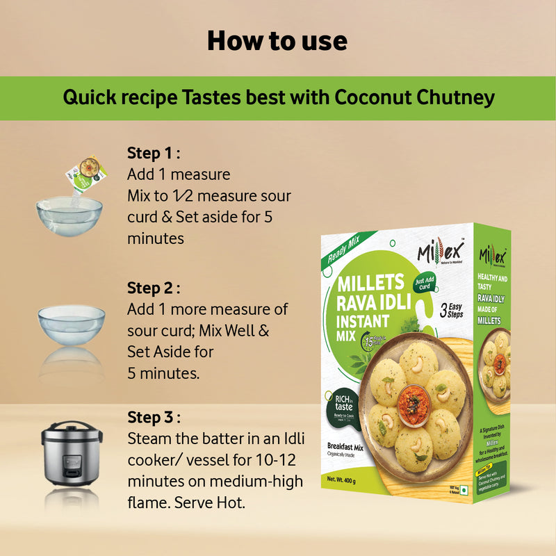 How to make Millet Rava Idli: Ingredients and cooking steps