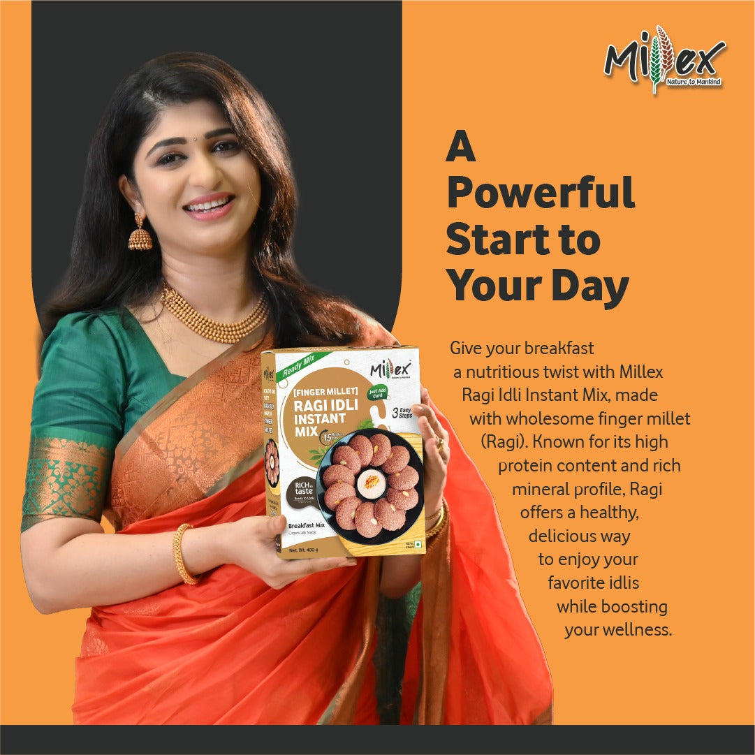 Aditi Prabhudeva promoting Ragi Idli Mix for weight loss