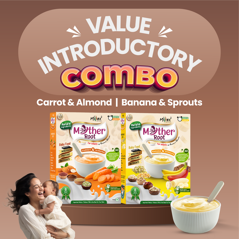 Value/introductory Combos | Mother Root Carrot & Almond | Banana & Sprouts (Total 800g - each 400g)