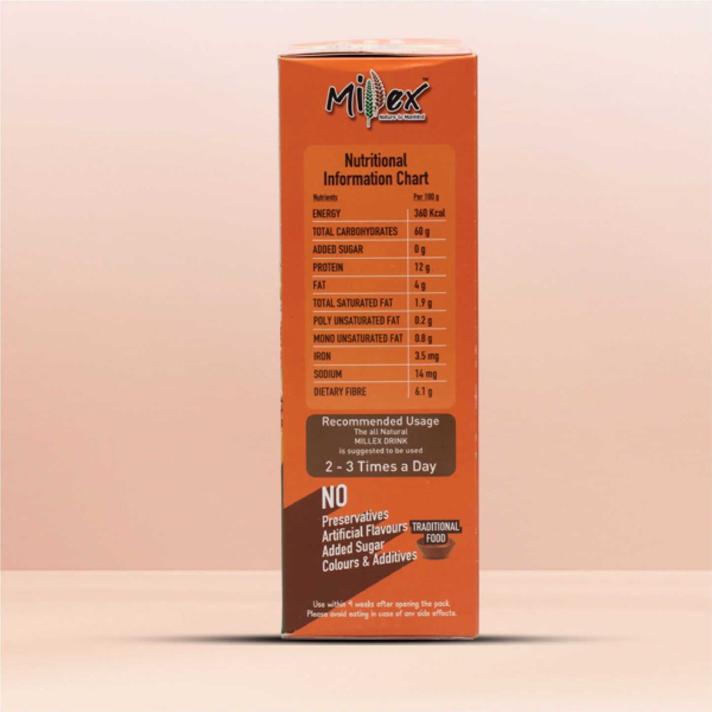 Left side view of Millet Mix Without Churnam Nutritional Chart
