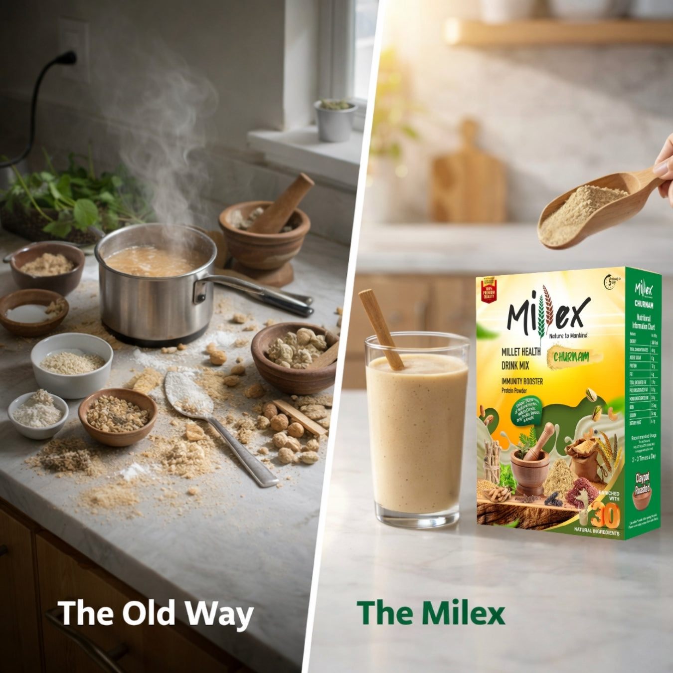 Millex Millet Health Drink Mix with churnam (800g)
