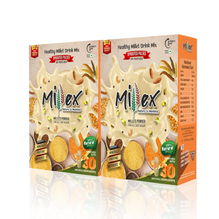 Millex Healthy Millet Mix Without Churnam - Pack of 2 (2kg - each 1kg)