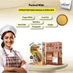 DIET BREAKFAST - Ragi Idli Instant Mix | Sprouted Ragi Masala Dosa Mix | Multi Millet Upma Mix (Total 1200g - each 400g) thumbnail