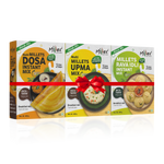 Three boxes of Millex instant mix packages with a red ribbon on a white background thumbnail