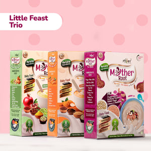 Little Feast Trio - Mother Root Original + Fruits & Nuts + Carrot & Almond (Total 1200g - each 400g)