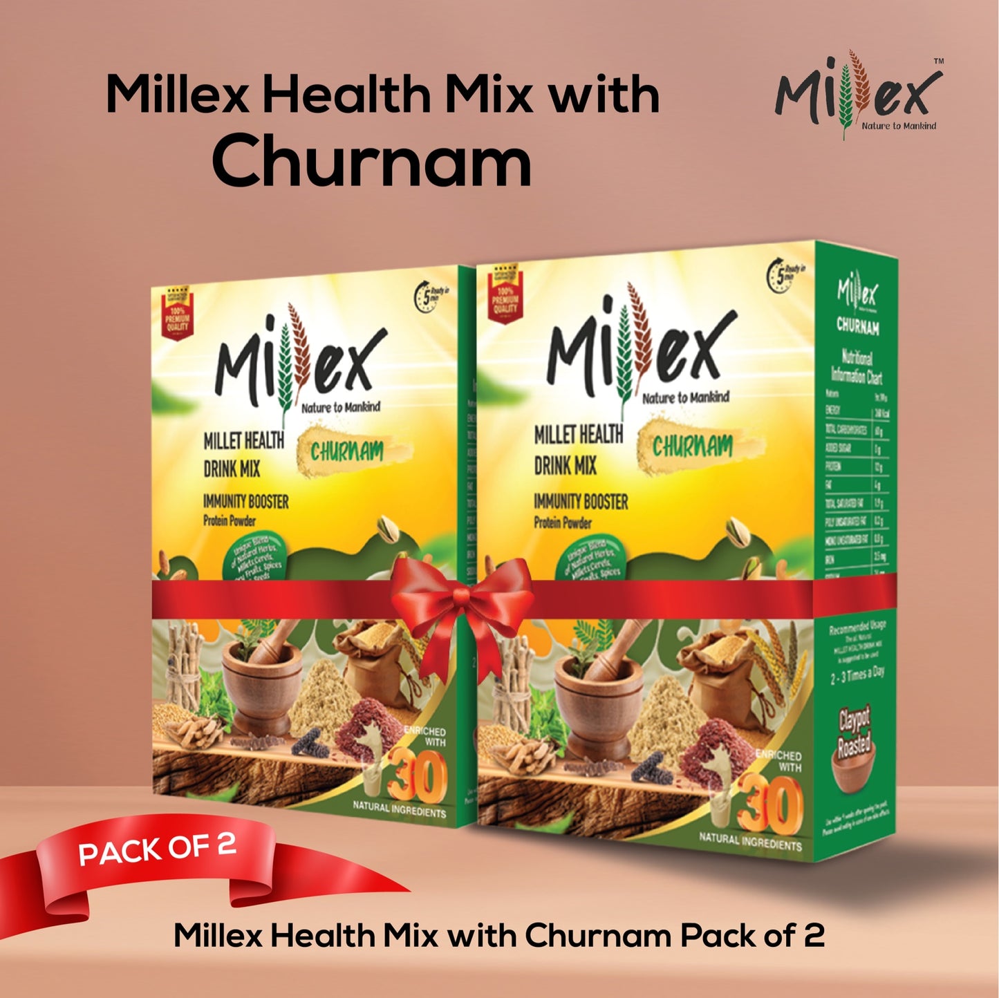 Millet-Based Instant Drink Mix – Pack of 2 for Quick Health Boost
