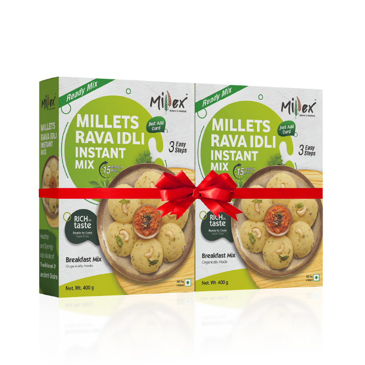 Millets Rava Idli Instant Mix pack of 2 for a wholesome breakfast