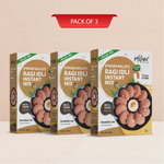 Three boxes of Millex Finger Millet Ragi Idli Instant Mix on a beige background thumbnail