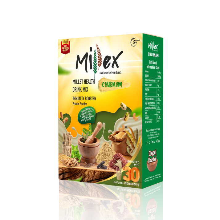 Millex Millet Health drink Mix with Churnam for immunity , pack of 1