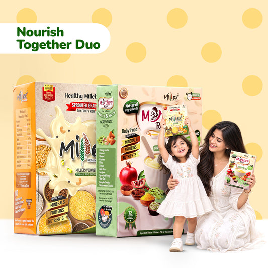Nourish Together Duo - Healthy Millet Mix (800g) + Mother Root Fruits & Nuts (400g)