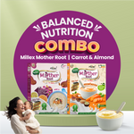 Balanced Nutrition Combos -Millex Mother Root |  Carrot & Almond | Baby Food (Total 800g - each 400g) thumbnail