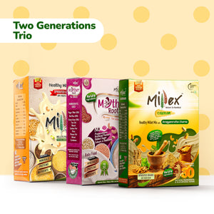 Two Generations Trio - Health Mix with Churnam (800g) + Healthy Millet Mix (800g) + Mother Root Original (400g)