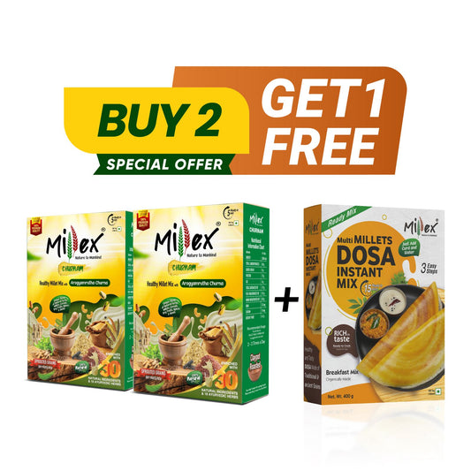 Millex Millet Health Mix With Churnam - Pack of 2 (1.6kg - each 800g)