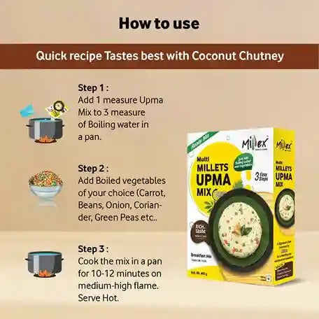 Step-by-step guide to making Millet Upma with Multi Millet Mix