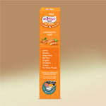 Orange packaging of Mother Earth Carrot & Almond product on a gradient background thumbnail